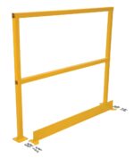 Vestil SQ-48-TB-HWR Steel Safety Handrail with Hardware and Toe Board