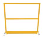 Vestil SQ-48-TB-HWR Steel Safety Handrail with Hardware and Toe Board