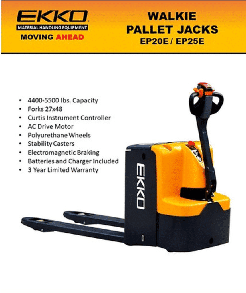 EKKO EP20E Electric Walkie Pallet Jack