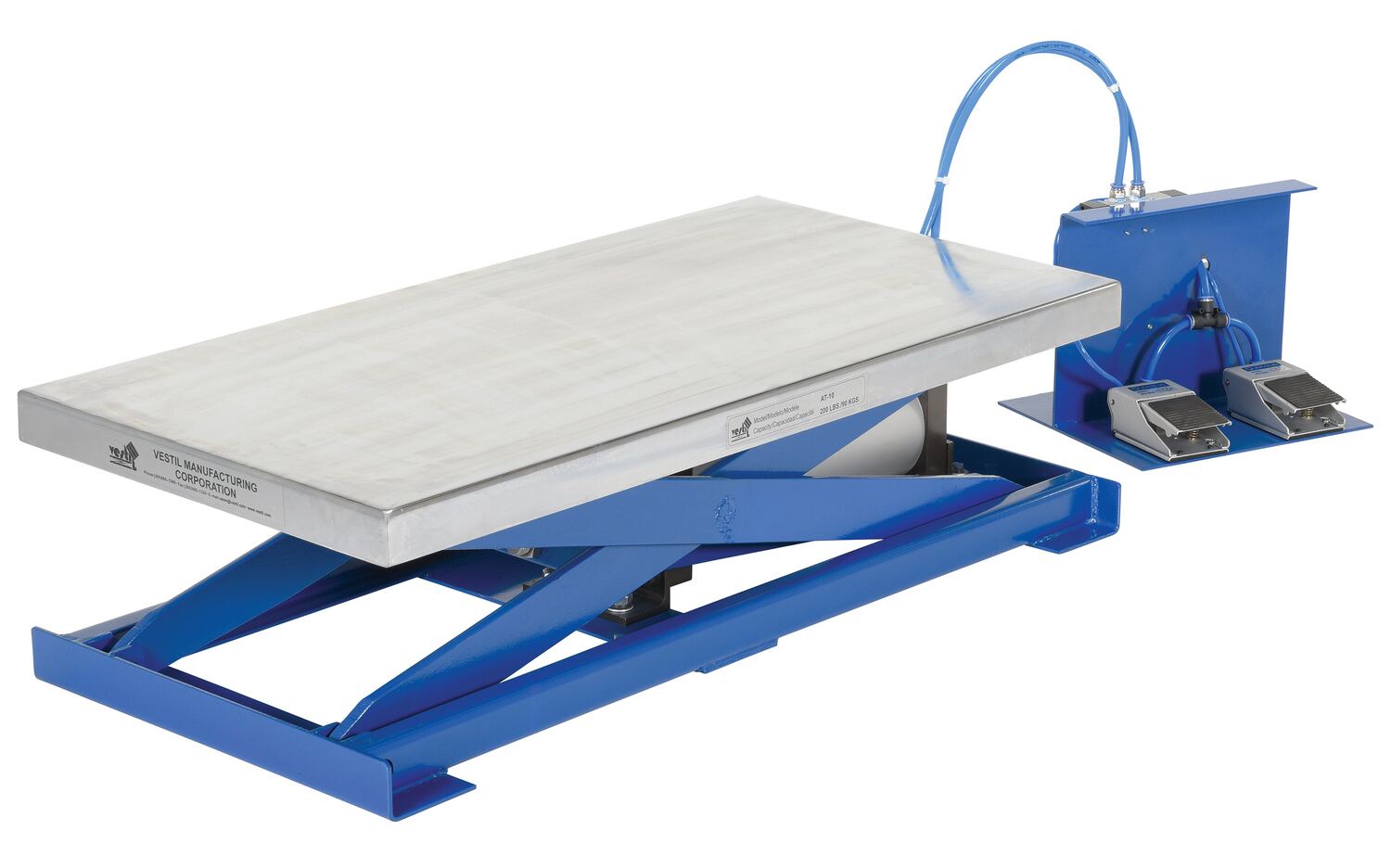 Vestil AT-20 Steel Pneumatic Scissor Lift Table 1