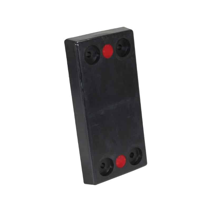 Vestil B-1224-3 Rubber Rectangle Molded Bumper