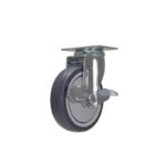 Vestil CST-B28-5X1TPR-SWB Thermoplastic Rubber Swivel With Brake Caster