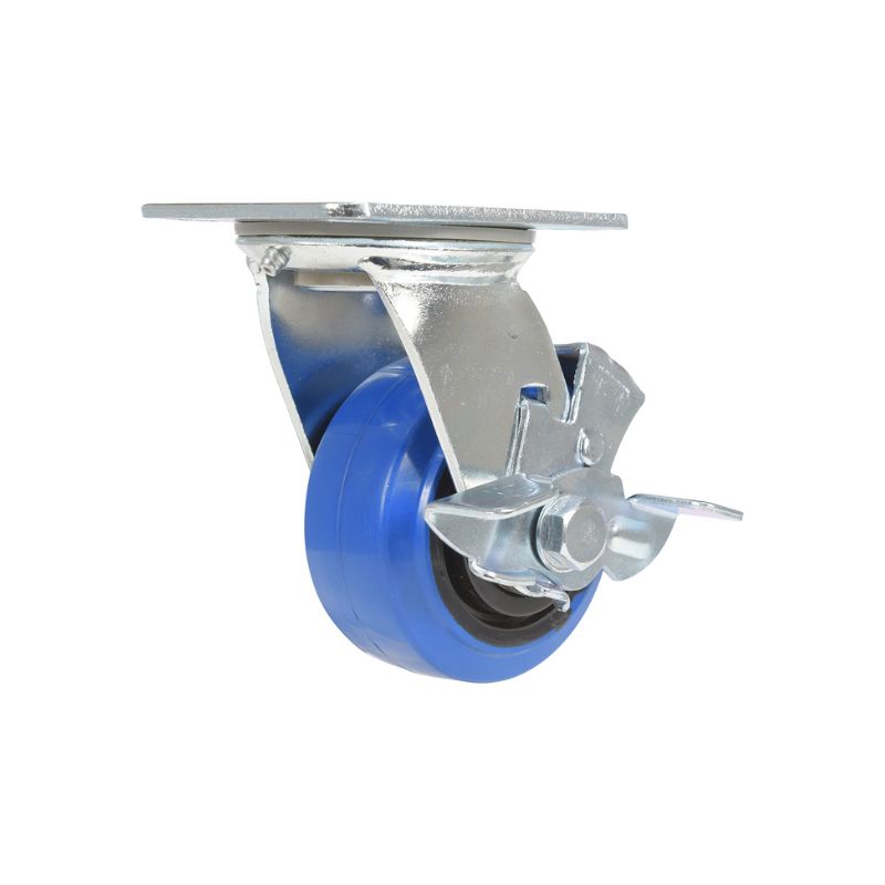 Vestil CST-BB-4X2ER-SWB Elastic Rubber Swivel With Brake Caster