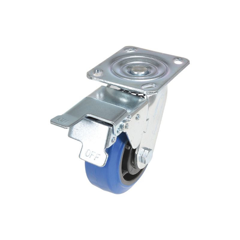 Vestil CST-BB-5X2ER-SWTB Elastic Rubber Swivel With Total Brake Caster