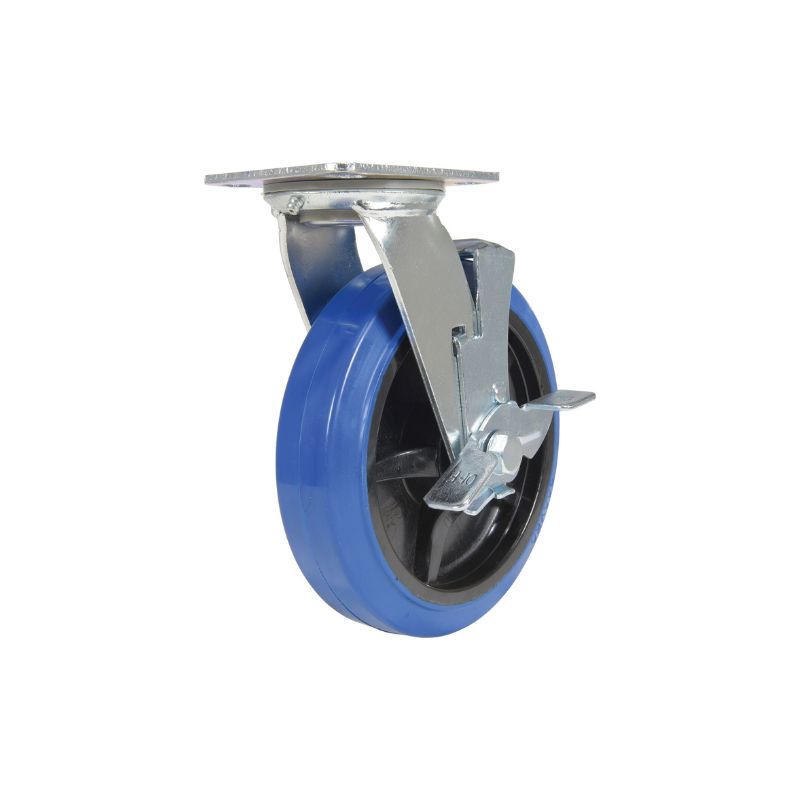 Vestil CST-BB-8X2ER-SWB Elastic Rubber Swivel With Brake Caster