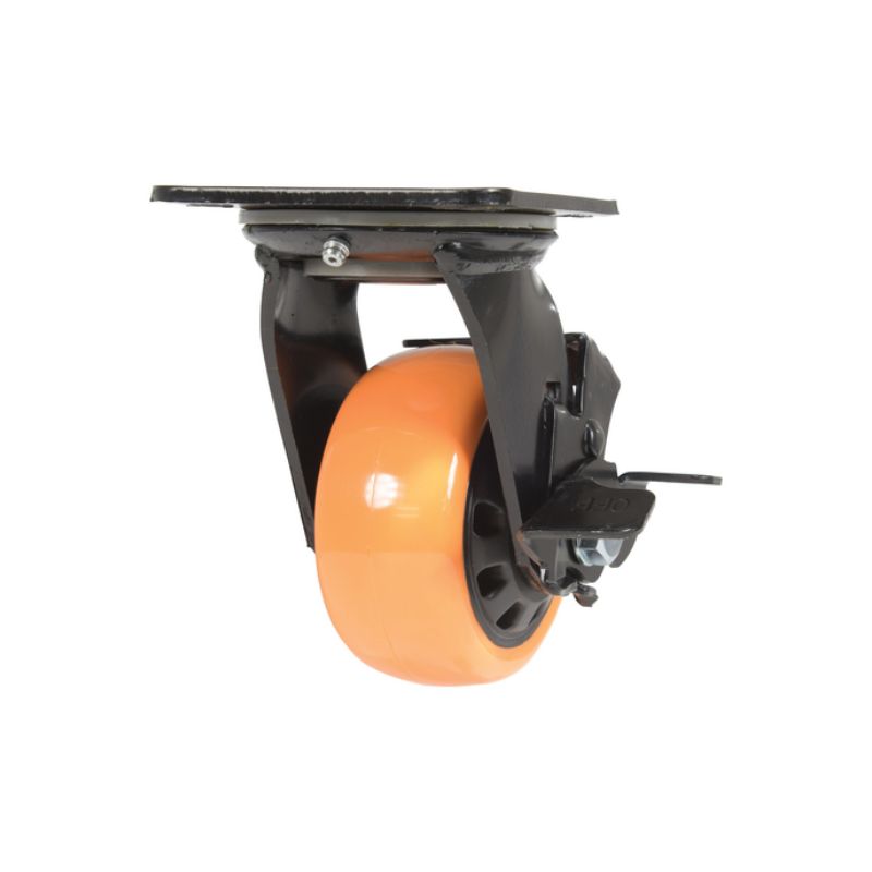 Vestil CST-BN-4X2PUP-SWB Polyurethane Swivel With Brake Caster
