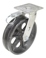 Vestil CST-CI-VG-8X2-S-4L Ductile Steel V-Groove Swivel