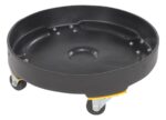 Vestil DRUM-DP-HD-55-BK Polyethylene Heavy Duty Drum Dolly - Image 3