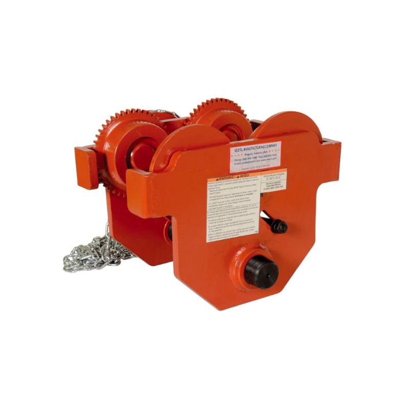 Vestil E-MT-10-C Steel Geared Eye Manual Trolley