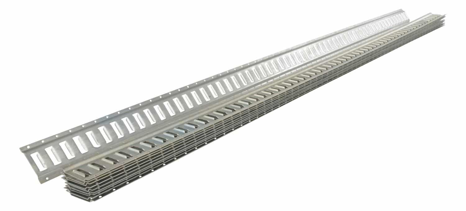 Vestil E-TRK-10-ZN-10PK Steel Zinc Plated E-Track 1