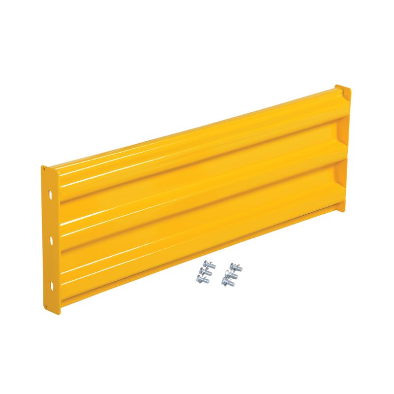 Vestil GR-F3R-BO-3-YL Steel 3 Ribbed Bolt On Style Guard Rail