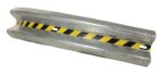 Vestil GR-H2R-CRV-BO-6-HDG Galvanized Steel Curved Guard Rail 1