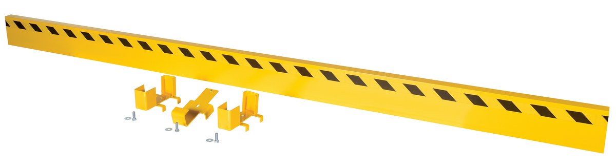 Vestil GR-STC8-DI-12-YL Steel Channel Guard Rail with Bracket