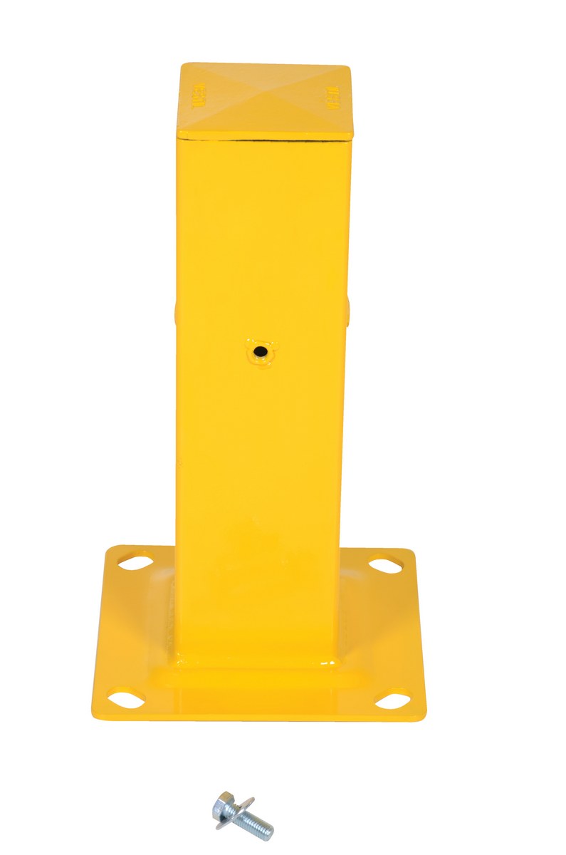 Vestil GR-STC8-DI-TP18-YL Steel Tubular Mounting Posts with Drop In Style Bracket 2
