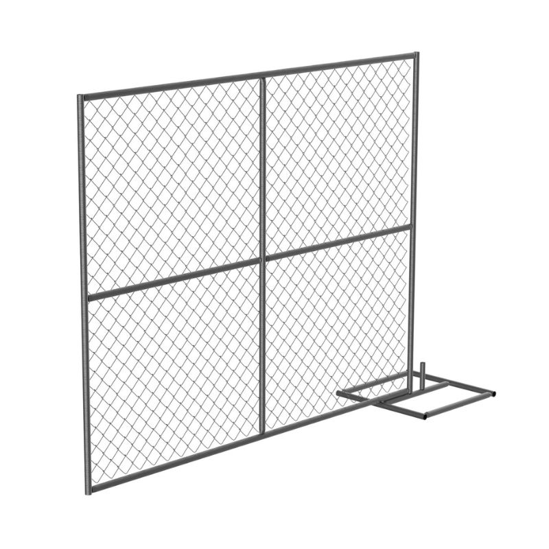 Vestil HRAIL-A-9072 Galvanized Steel Construction Safety Barrier Add On Unit