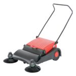 Vestil JAN-LG Plastic-Steel Large Belt Driven Manual Brush Sweeper 1