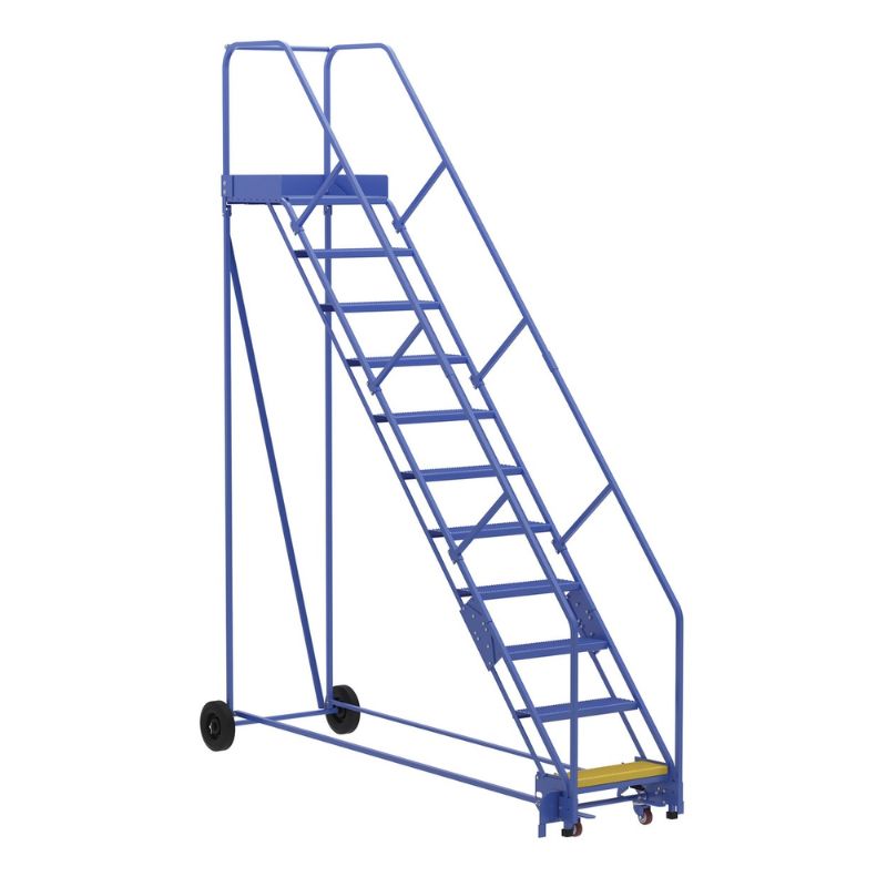 Vestil LAD-11-21-P-EZ Steel Rolling Warehouse Ladder