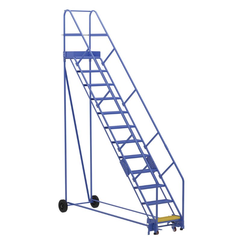 Vestil LAD-12-14-P-EZ Steel Rolling Warehouse Ladder