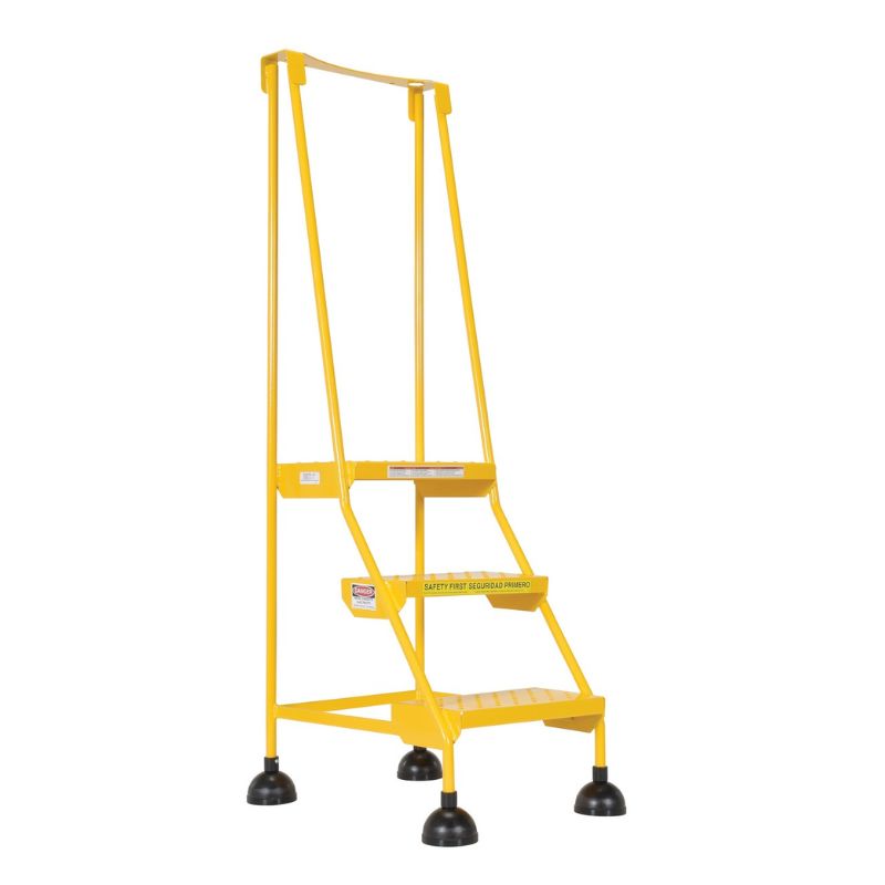 Vestil LAD-3-Y-P Steel Commercial Spring Loaded Ladders