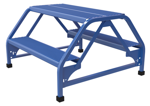 Vestil LAD-DD-32-2-P Steel Double Sided Ladder 2 Perforated