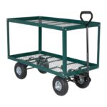 Vestil LSC-2448-SC Steel Landscape Cart with Two Shelf - Image 2