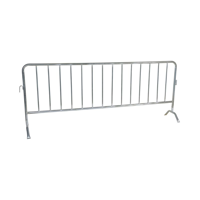 Vestil PRAIL-102-G Steel Crowd Control Interlocking Barrier with Curved Feet