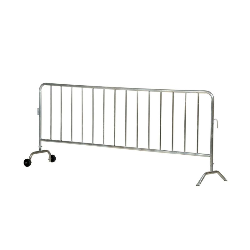 Vestil PRAIL-102-G-W Steel Crowd Control Interlocking Barrier with Feet