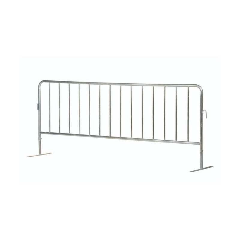 Vestil PRAIL-102-HD-G-FF Steel Heavy Duty Crowd Control Interlocking Barrier with Flat Feet (1)