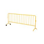 Vestil PRAIL-102-HD-Y-W Steel Heavy Duty Crowd Control Interlocking Barrier with Feet