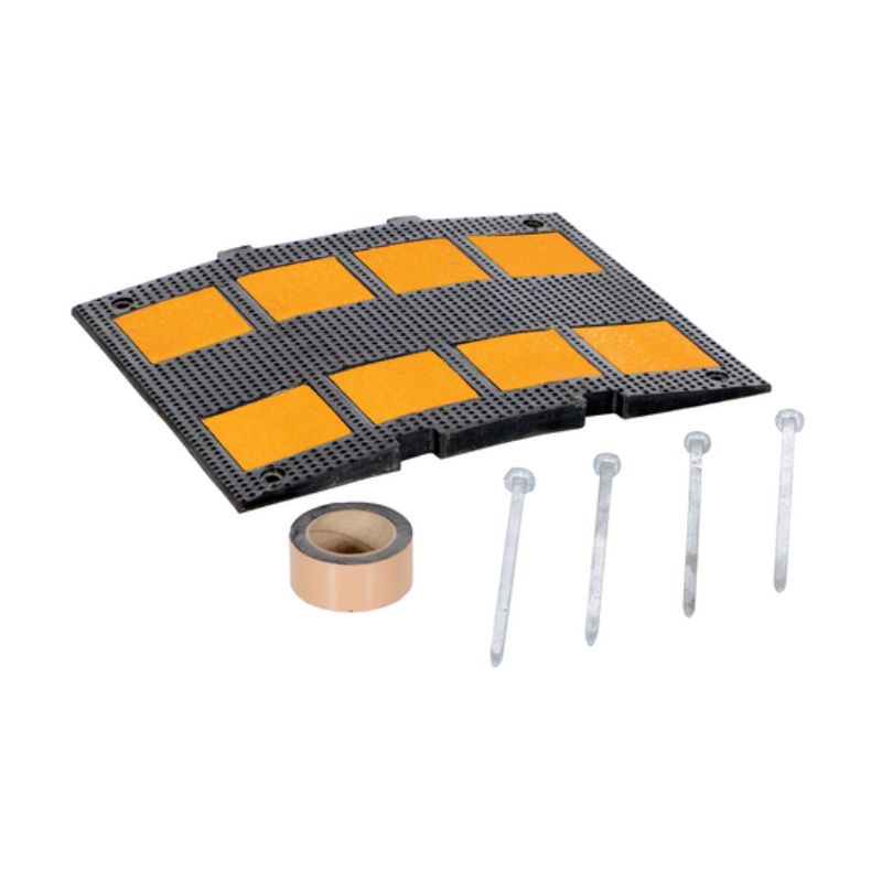 Vestil RSH-108-M-A Rubber Speed Hump Middle Section Asphalt Hardware