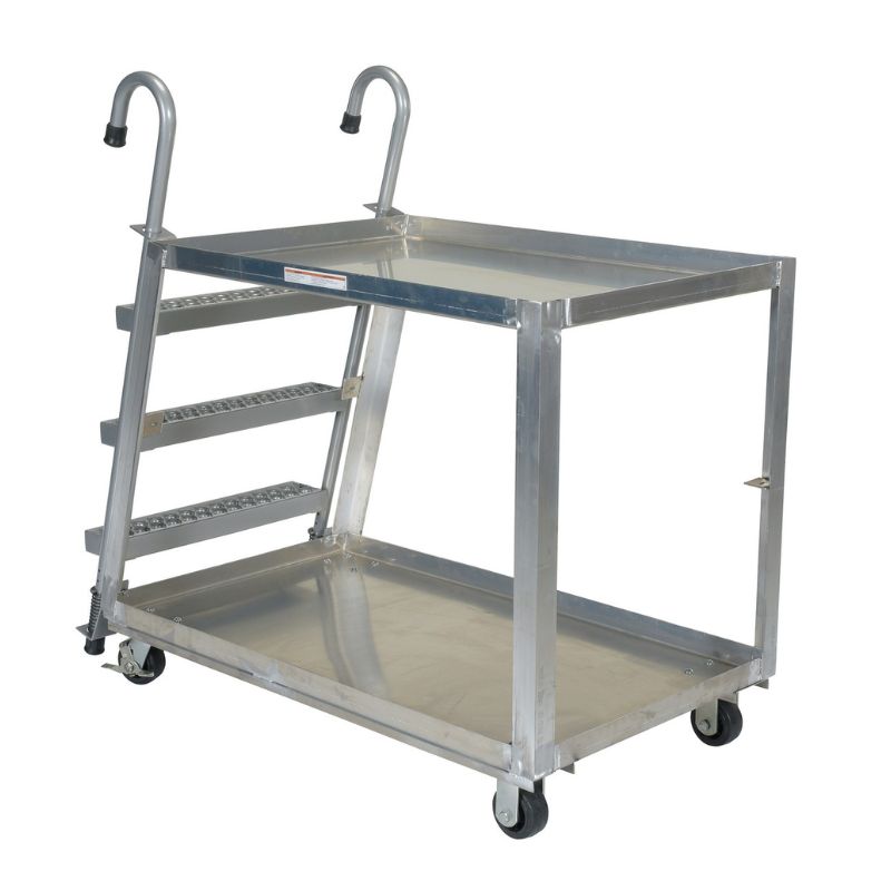 Vestil SPA2-2840 Aluminum Stock Picker with Steel Ladder