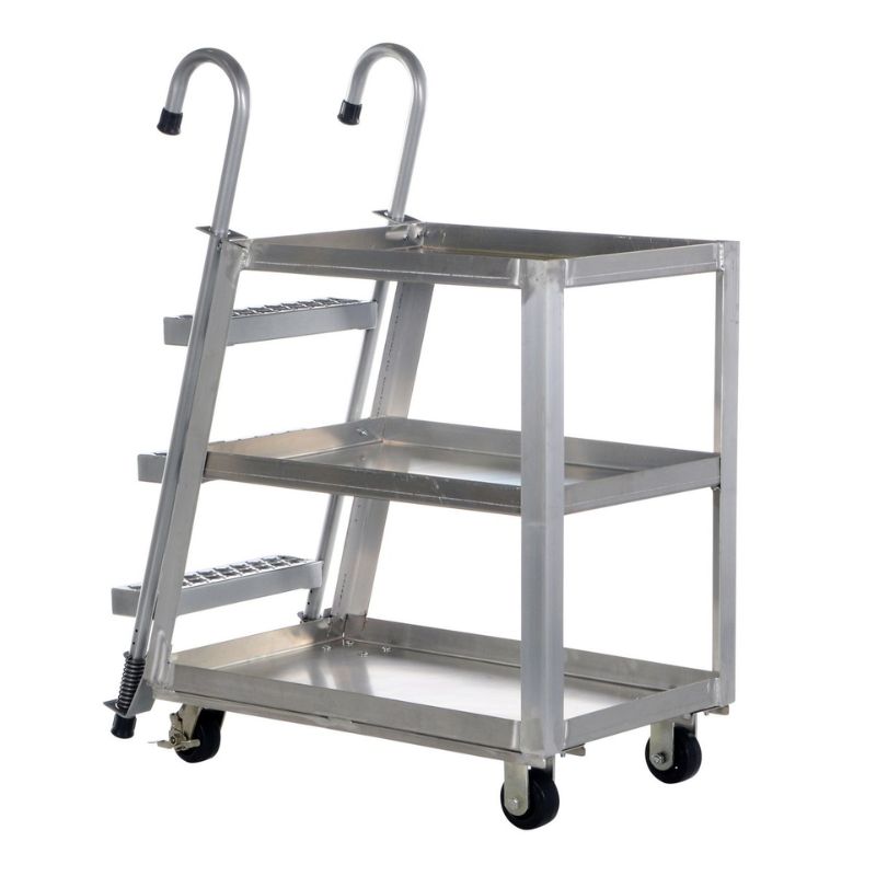 Vestil SPA3-2840 Aluminum Stock Picker with Steel Ladder