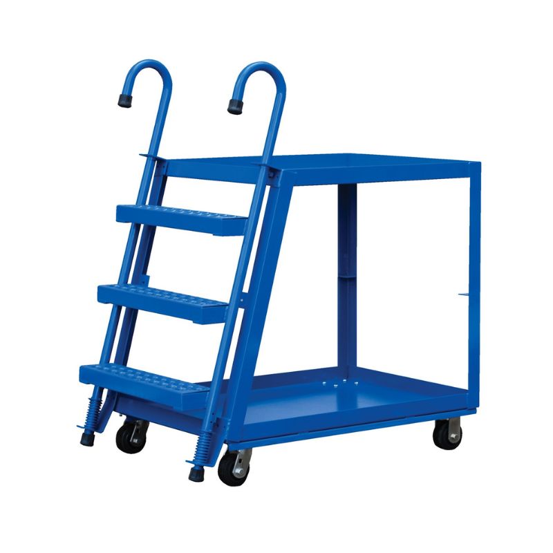 Vestil Sps2-2848-6Mr Steel Stock Picker 2 Shelf With Rubber On Steel Casters 1000 Lb. Capacity Vestil Sps2-2848-6Mr Steel Stock Picker 2 Shelf With Rubber On Steel Casters 1000 Lb. Capacity