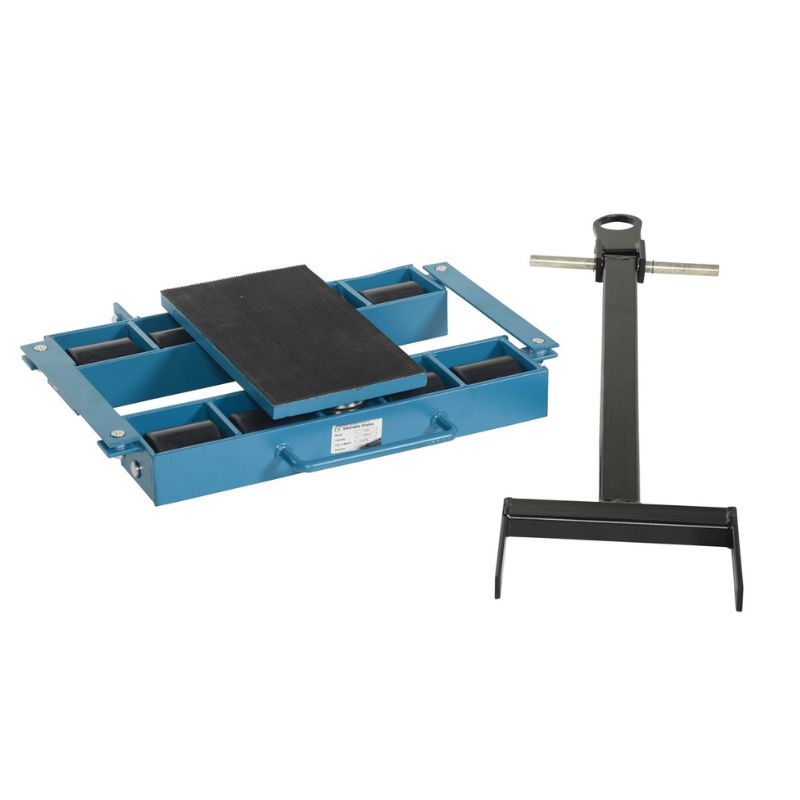 Xr:d:dafk4Xd5Mce:50,J:1861505025842412364,T:23060513 Vestil Sskt-6 Steel Machinery Skates 8 Nylon Rollers 6 Ton Static Capacity - Image 1