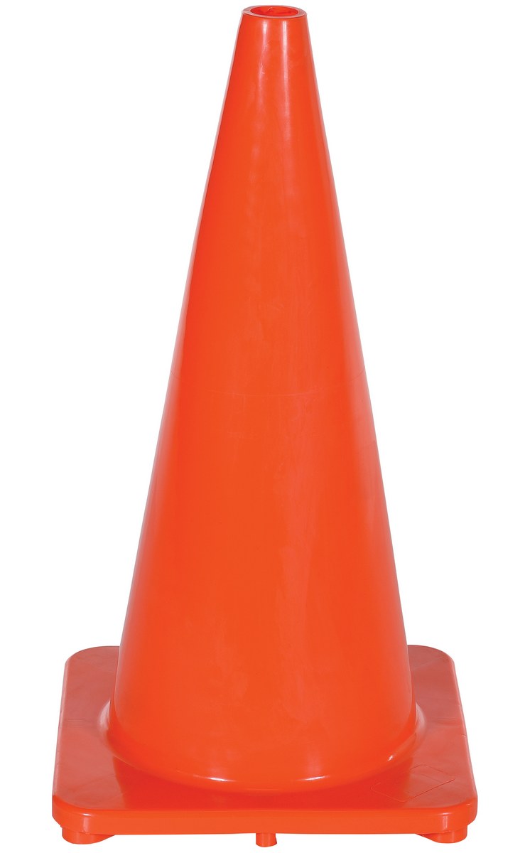 Vestil TC-28-SD 100% PVC Standard Duty Traffic Cone 2