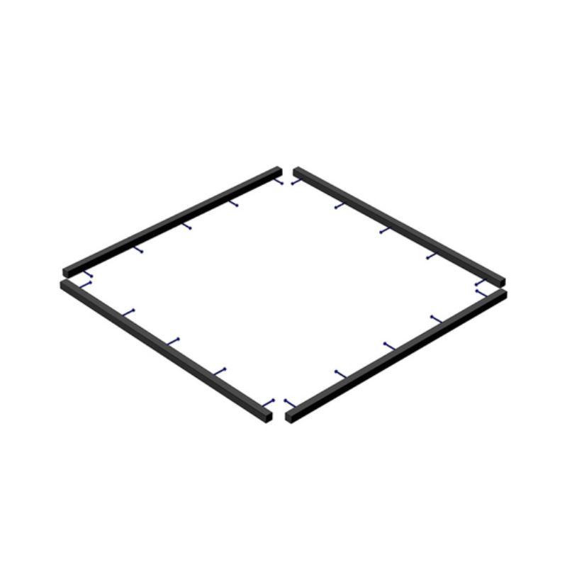 Vestil TG-4S-F-BK 100% Recycled Plastic Tree Grate Frame Square