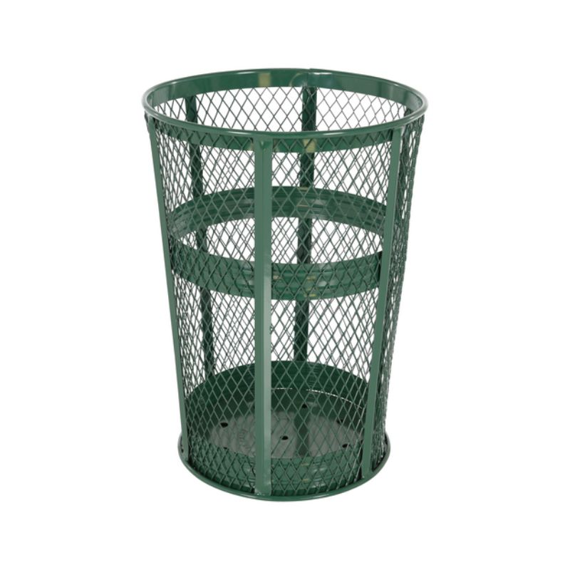 Vestil TR-MXR-48-GN Steel Trash Receptacle Round