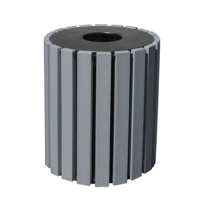 Vestil TR-PR-33-CH 100% Recycled Plastic Trash Receptacle Round