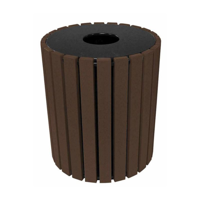 Vestil TR-PR-49-BN Trash Receptacle Poly Round