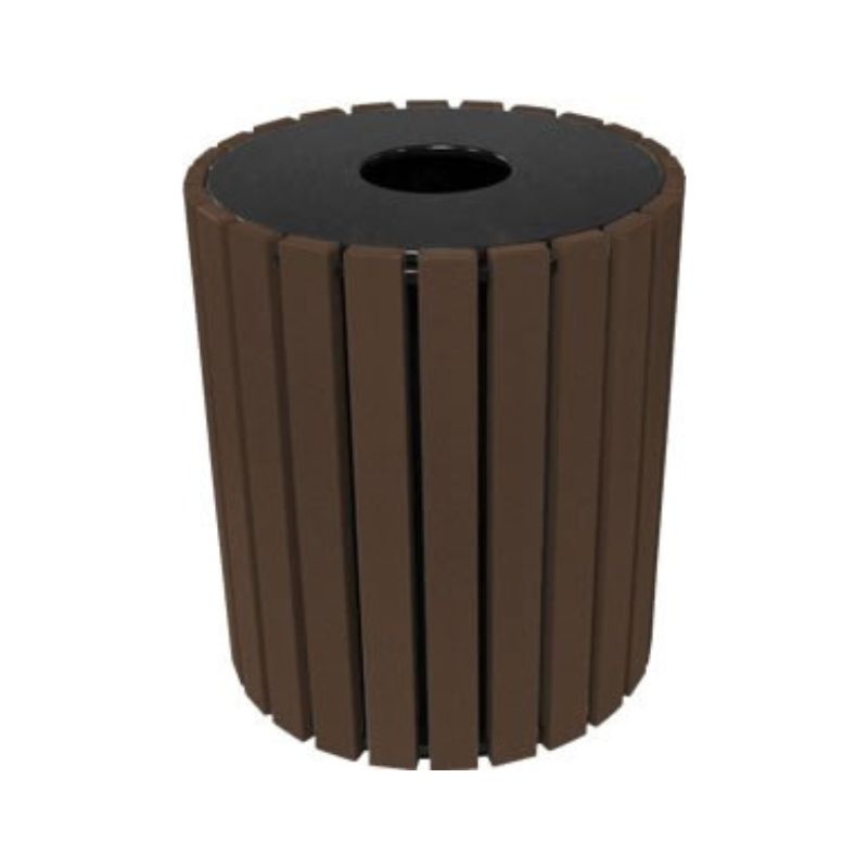 Vestil TR-PR-49-CD Trash Receptacle Poly Round