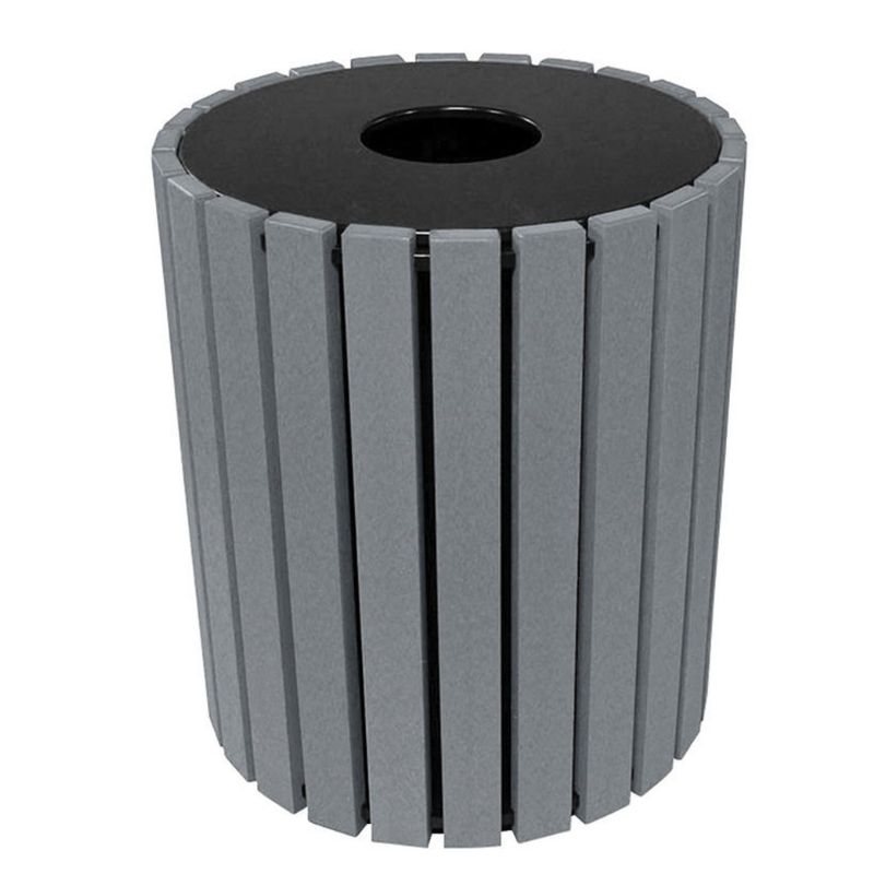 Vestil TR-PR-49-CH Trash Receptacle Poly Round (1)
