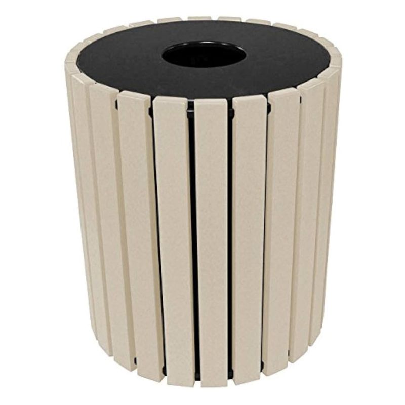 Vestil TR-PR-49-SD Trash Receptacle POly Round (1)