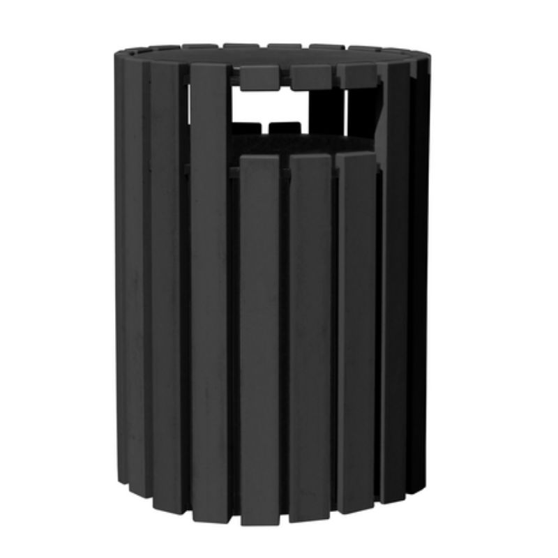 Vestil TR-PRRC-33-BK 100% Recycled Plastic Trash Receptacle Rain Cap Round (1)