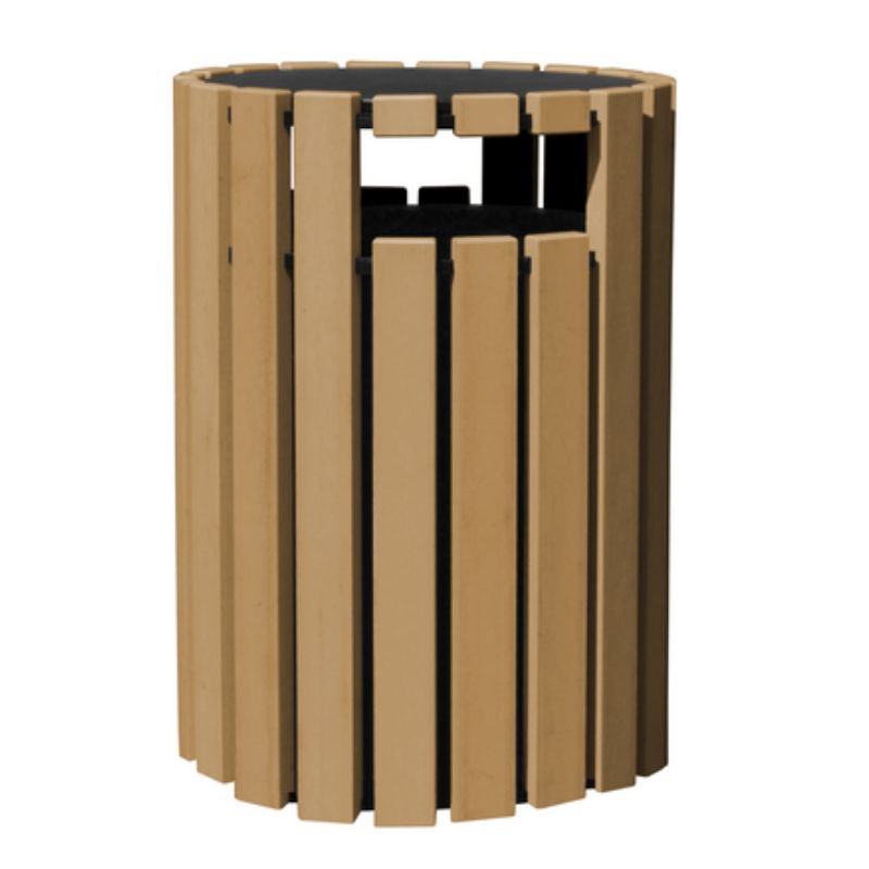 Vestil TR-PRRC-33-CD 100% Recycled Plastic Trash Receptacle Rain Cap Round (1)