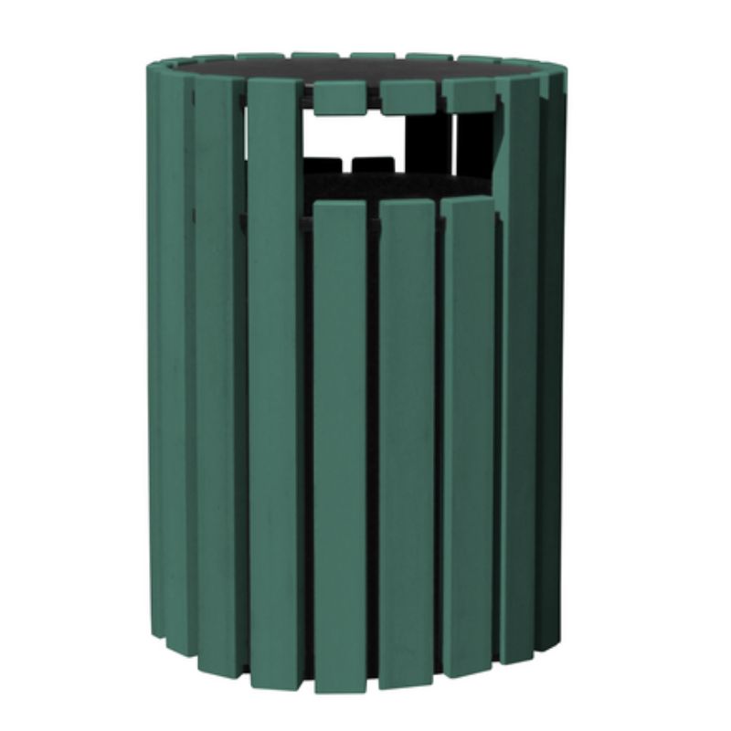 Vestil TR-PRRC-33-GN 100% Recycled Plastic Trash Receptacle Rain Cap Round (1)