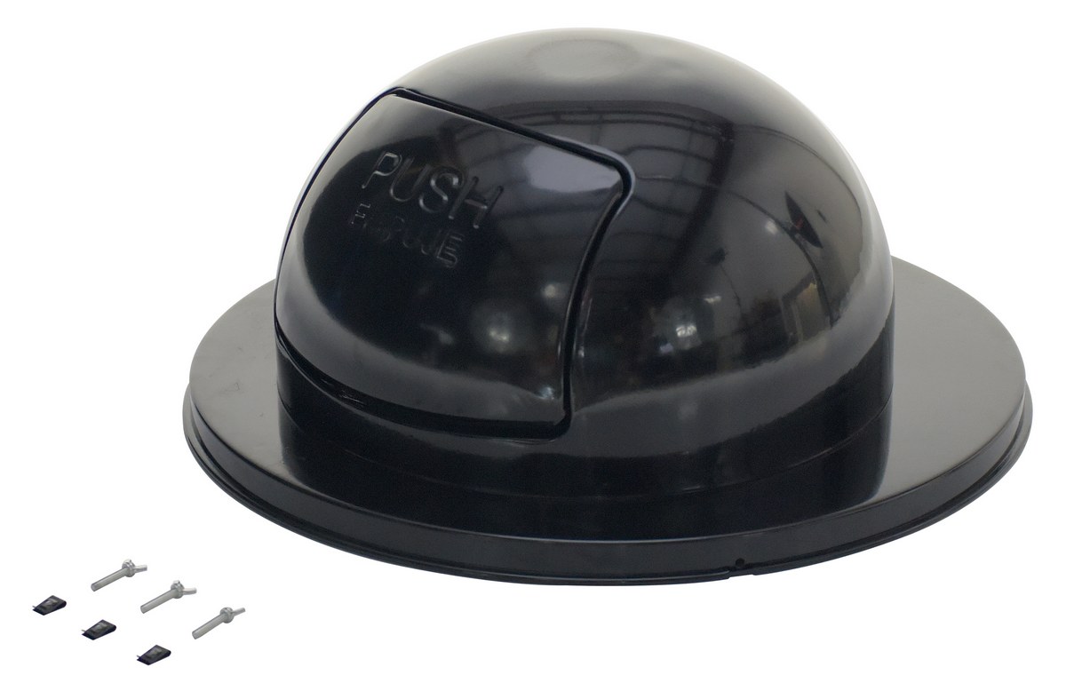 Vestil TRASH-TOP-BK Steel Waste Disposal Top 1