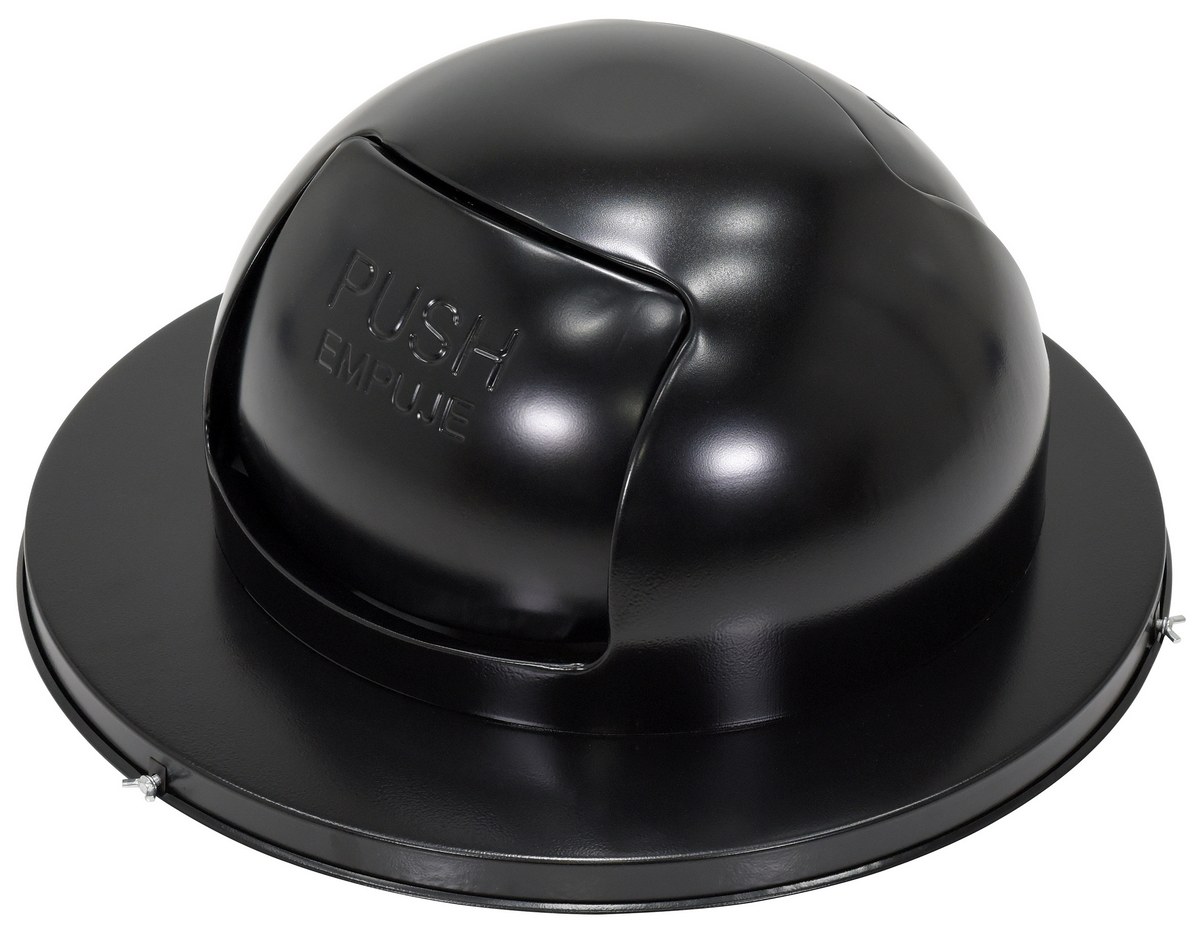 Vestil TRASH-TOP-DD-BK-3PK Steel Waste Disposal Top Dual Door 1