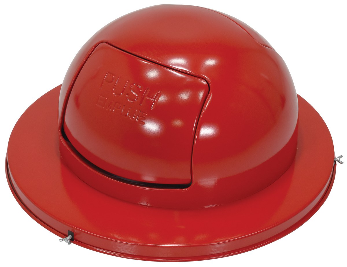 Vestil TRASH-TOP-DD-RD-3PK Steel Waste Disposal Top Dual Door 1