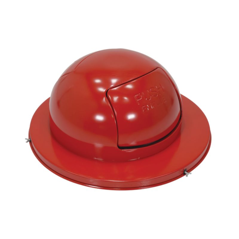 Vestil TRASH-TOP-DD-RD-3PK Steel Waste Disposal Top Dual Door