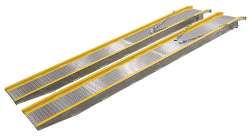 Vestil VTR-5.5-14-10 Portable Aluminum Twin Vehicle Ramp 1